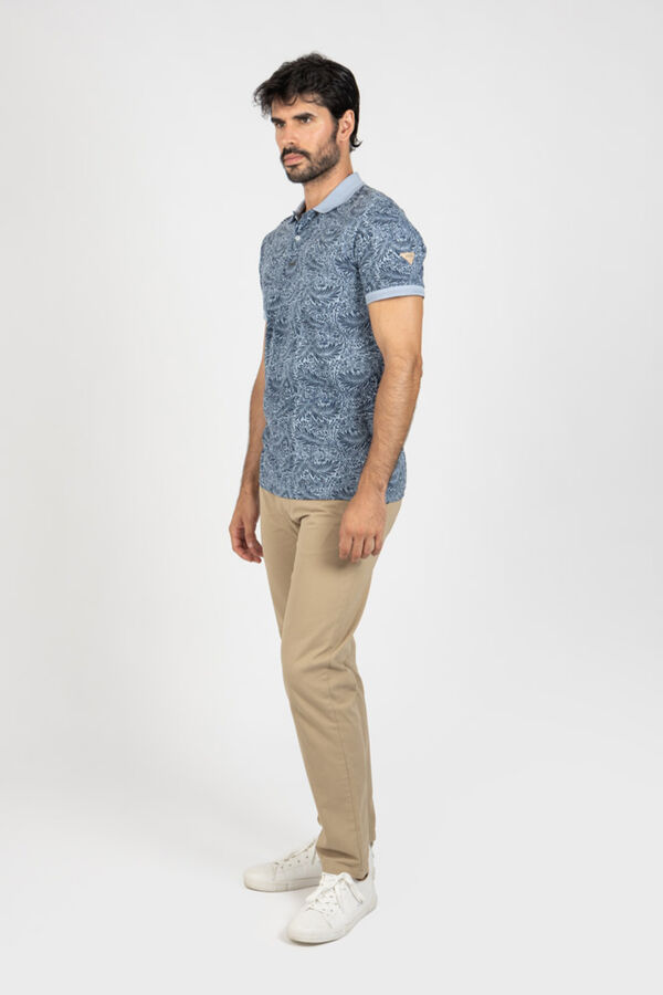 Privata Polo manga corta Estampado azul