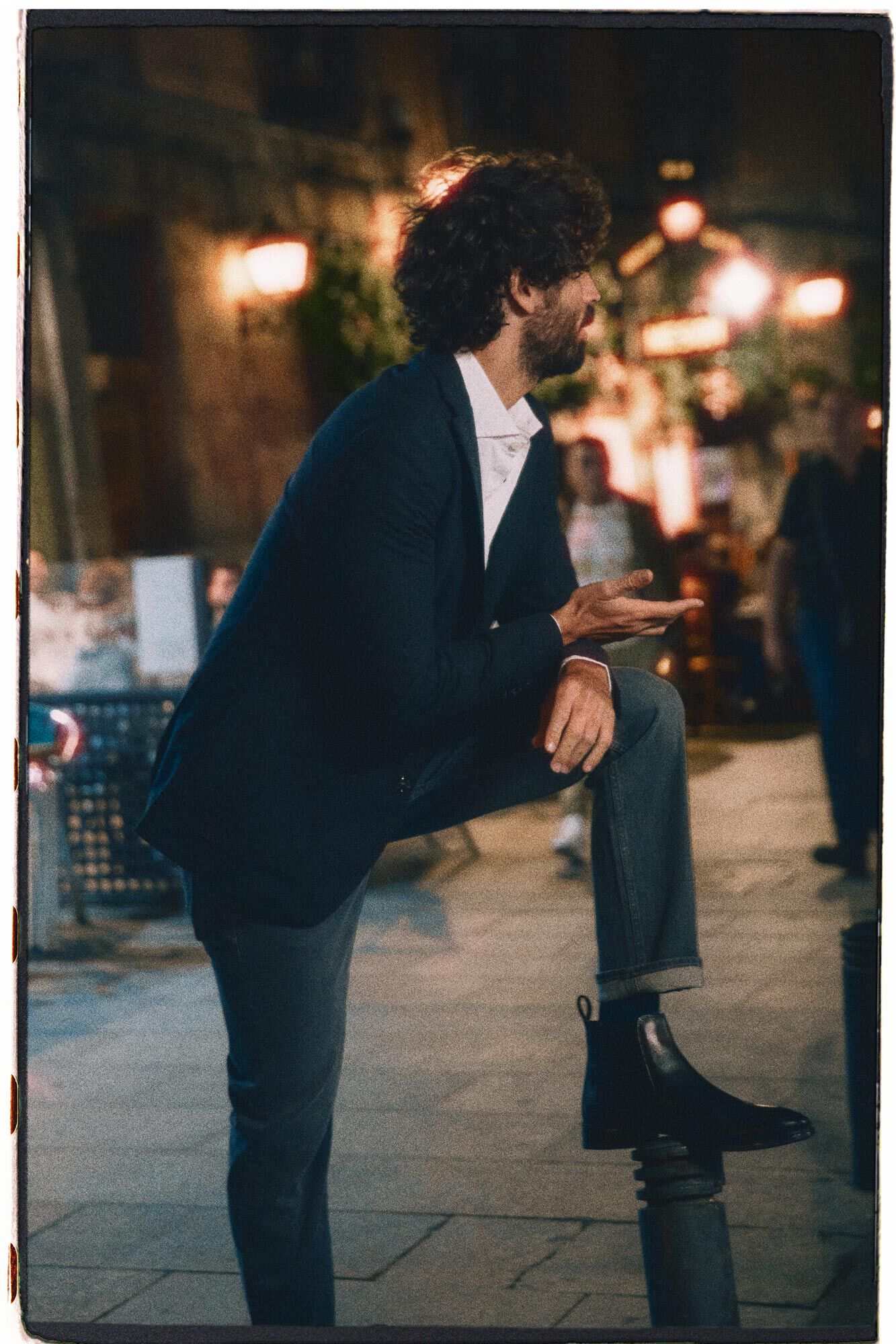 Mens blazer on sale dark grey