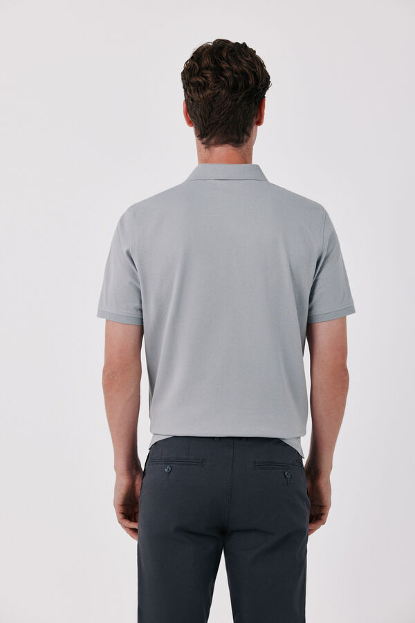 Cortefiel Piqu&eacute; basic polo shirt Grey