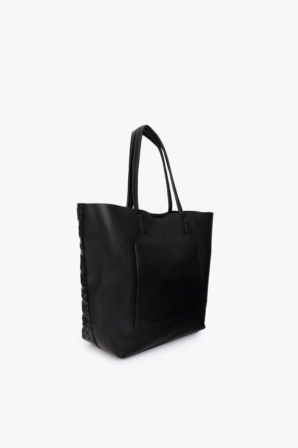 Lola Casademunt Mala tote bag b&aacute;sica monograma Preto