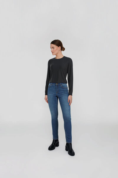 Cortefiel Long-sleeved thermal T-shirt Black