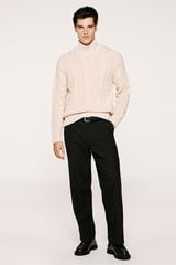 Selected Camisola estruturada 100% algodão orgânico Cinzento