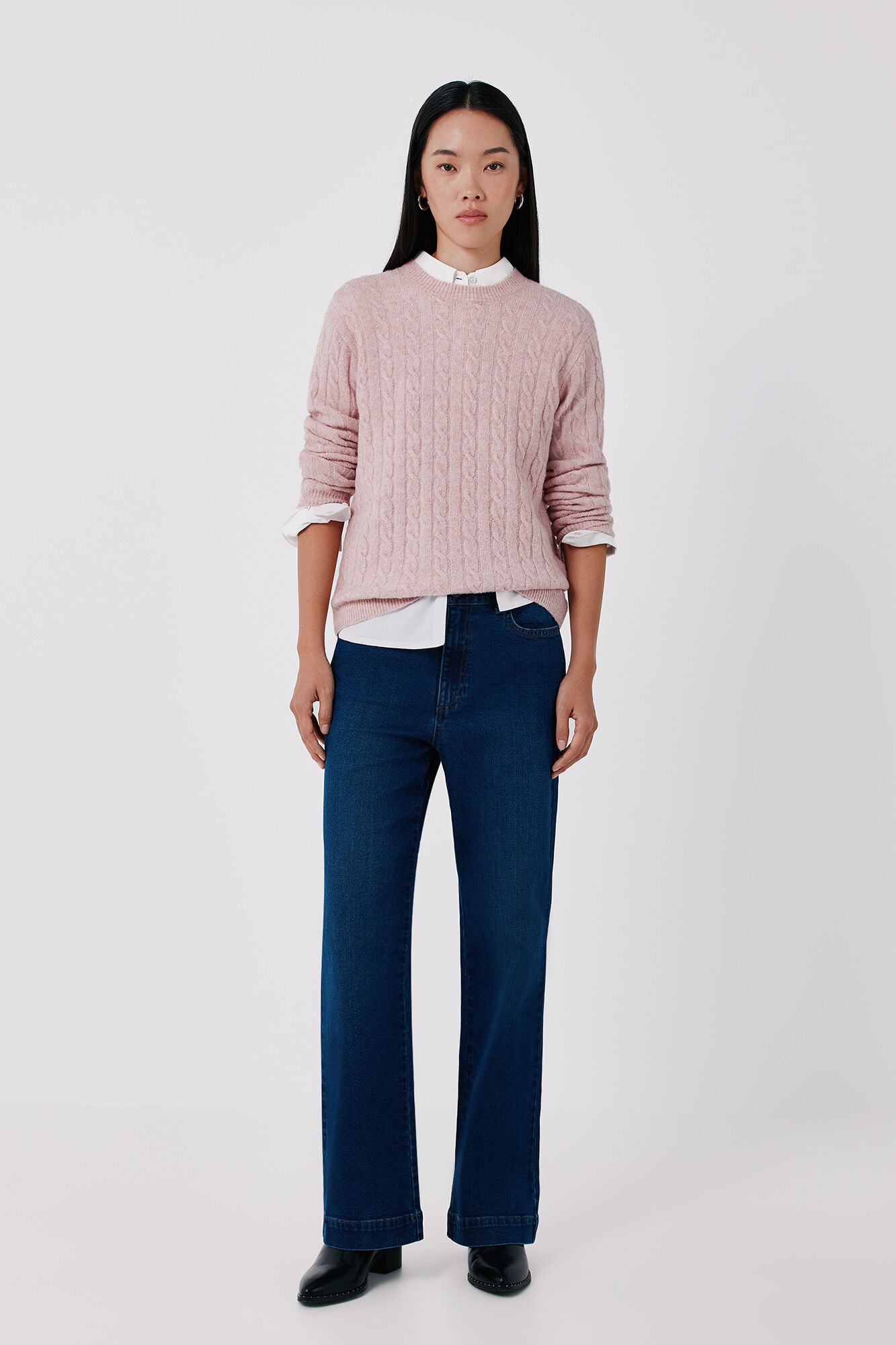 Cortefiel Soft cross<br>- knit jumper