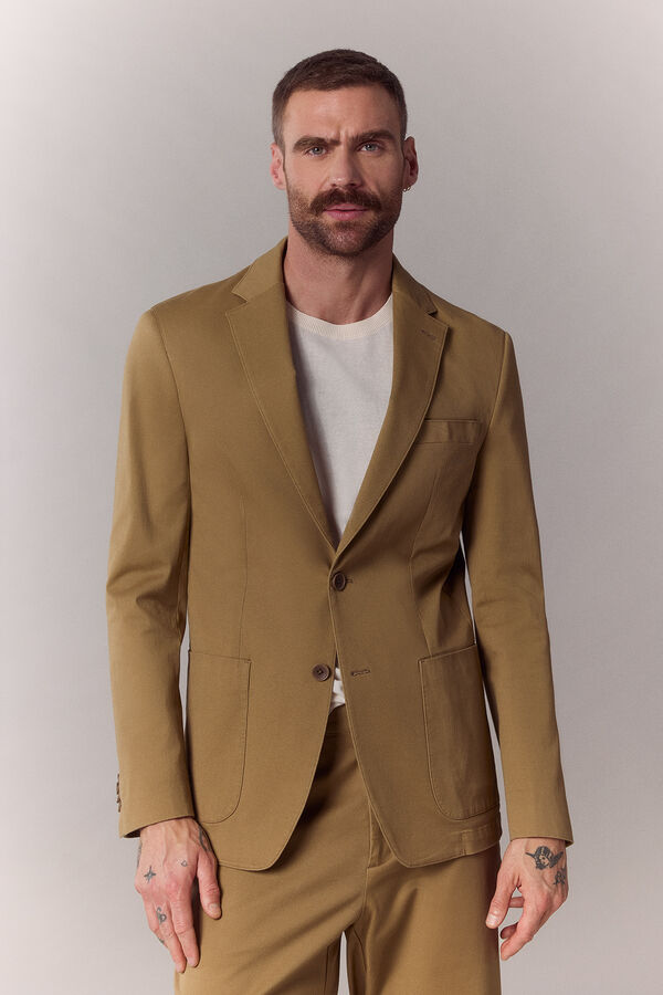OOTO Cotton coordinating blazer Camel
