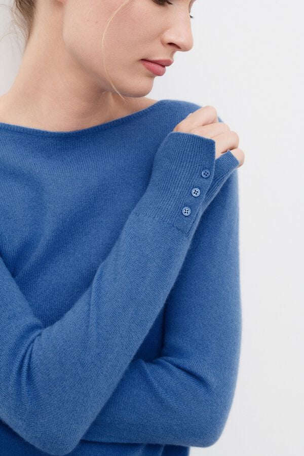 Caroll Camisola caxemira Mzoan Azul