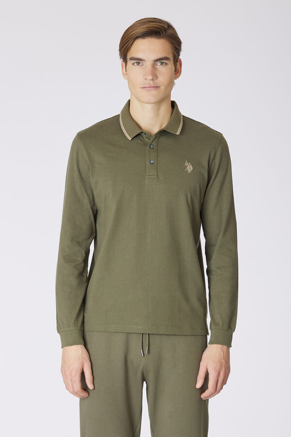 Us Polo Polo de manga comprida com logo Verde