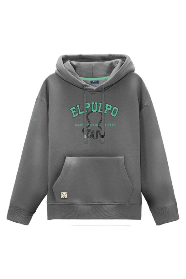 elPulpo Sudadera capucha tejido el pulpo university Gris