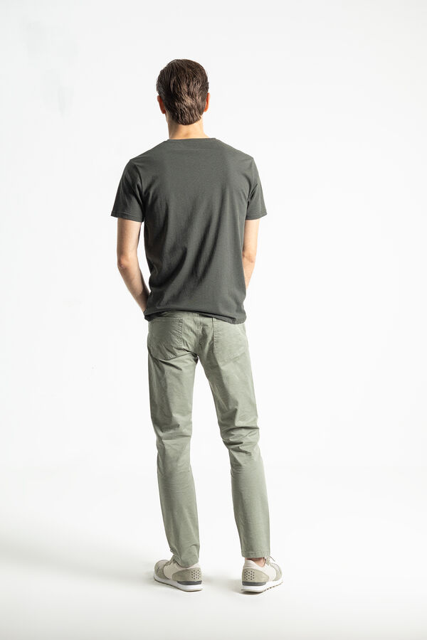 Cortefiel Pantalon chino slim Verde