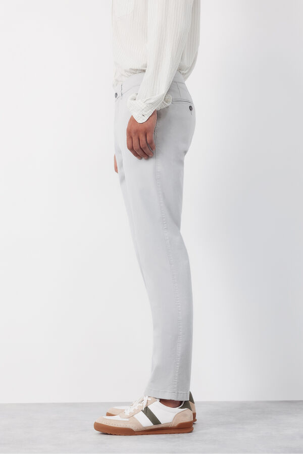 Cortefiel Slim fit chinos Grey