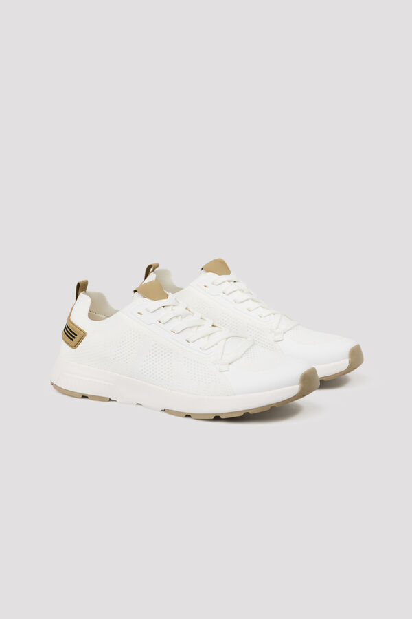 Cortefiel Textile trainers White