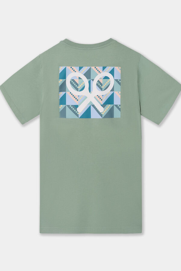 Cortefiel Camiseta raqueta geometrica Verde