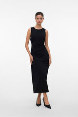 Vero Moda Vestido midi com detalhe de fivela  Preto