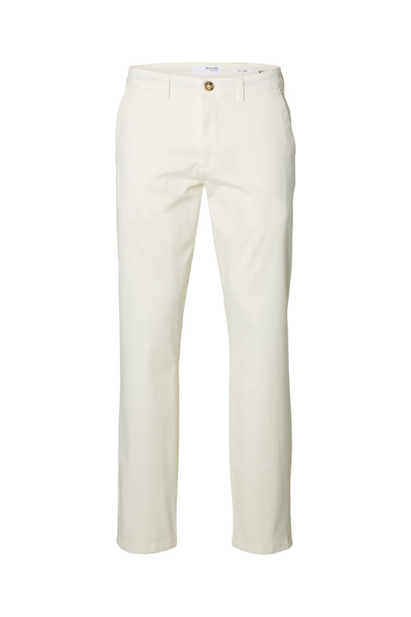 Selected Men's slim fit chinos White