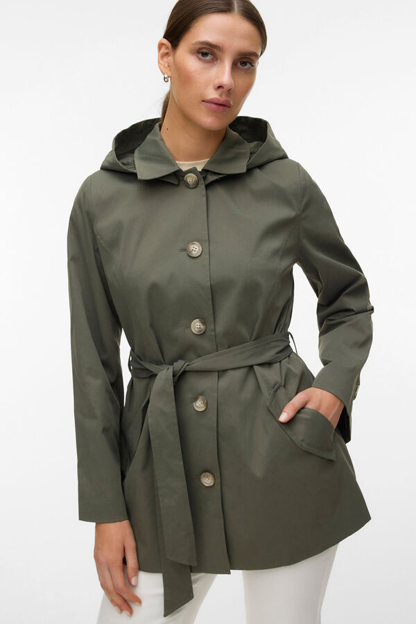 Vero Moda Gabardina midi Verde