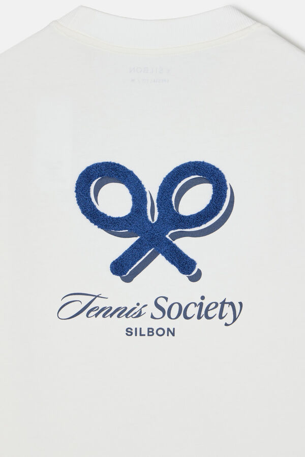 Silbon T-shirt especial para sociedade de tênis Ecru