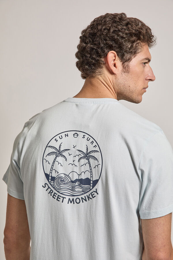 Street Monkey T-shirt manga curta Azul