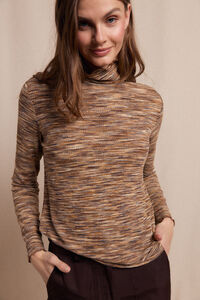 Slowlove Camiseta melange de gola alta