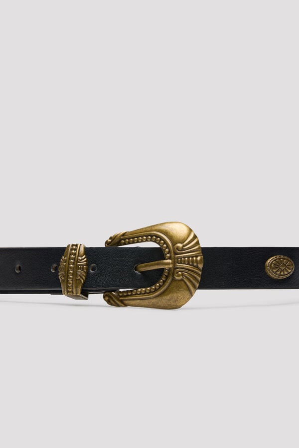 Cortefiel Cowboy belt Black