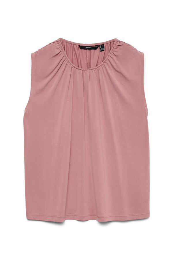 Vero Moda Top com folhos sem mangas Roxo