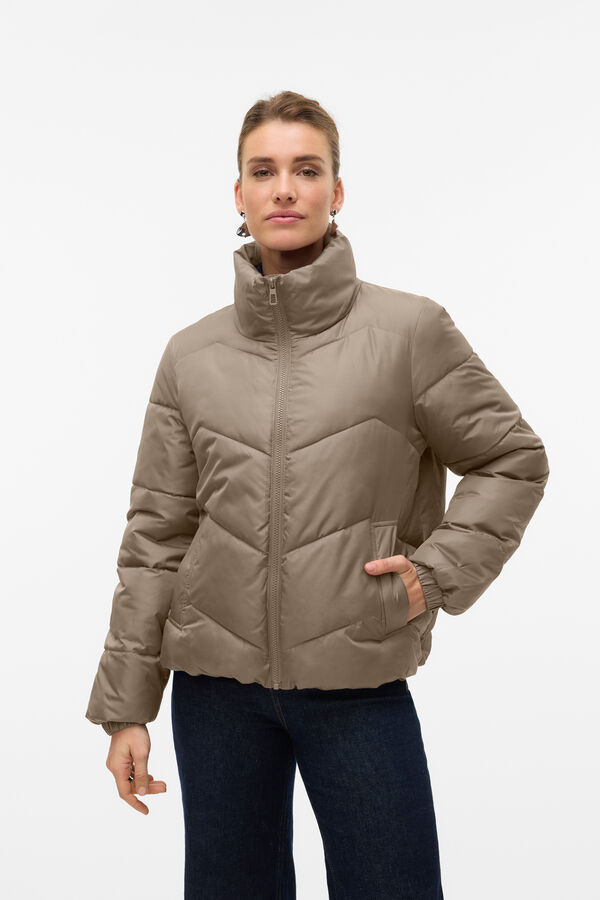 Vero Moda Casaco acolchoada feminina Castanho