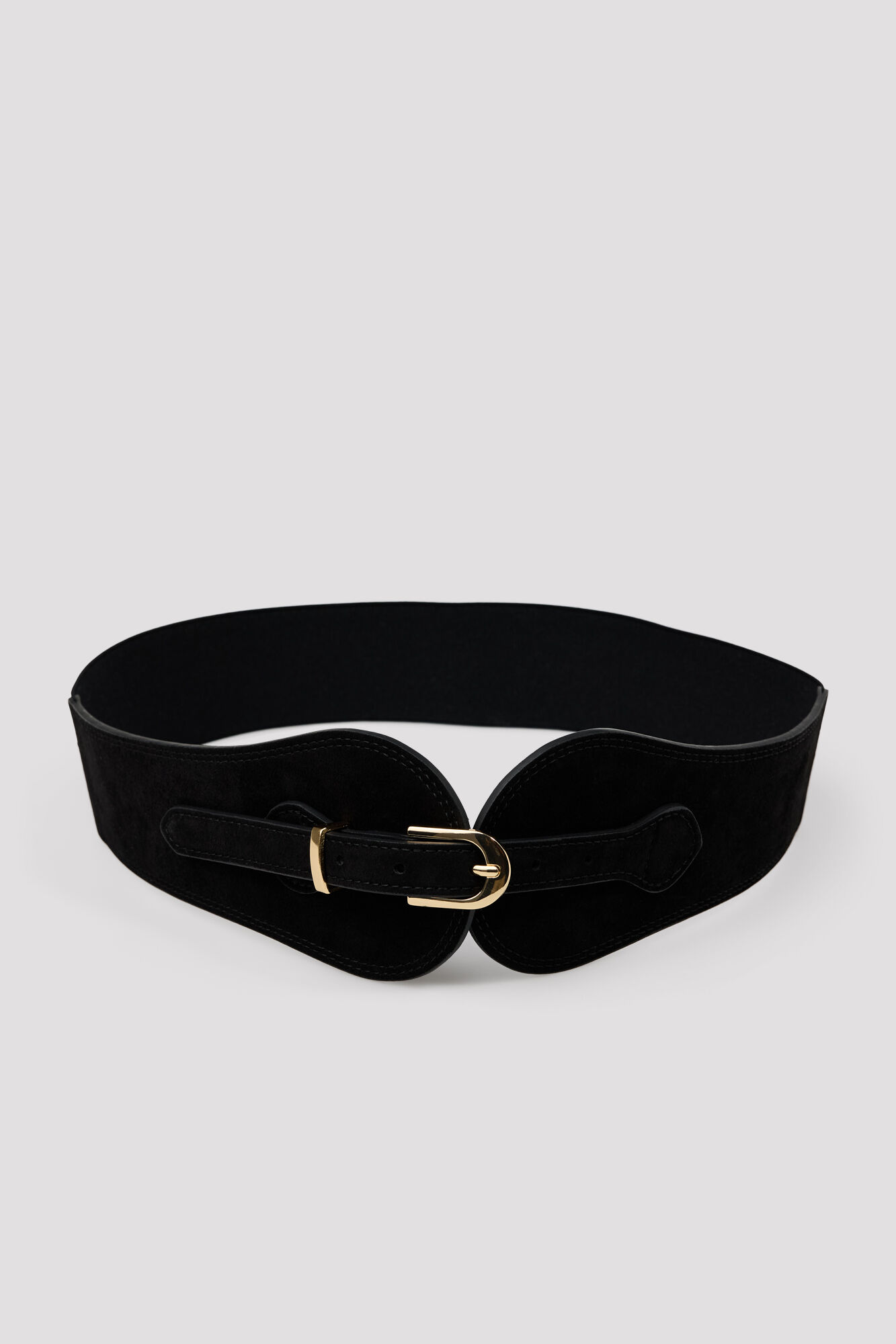 Cortefiel Metal buckle cummerbund Black