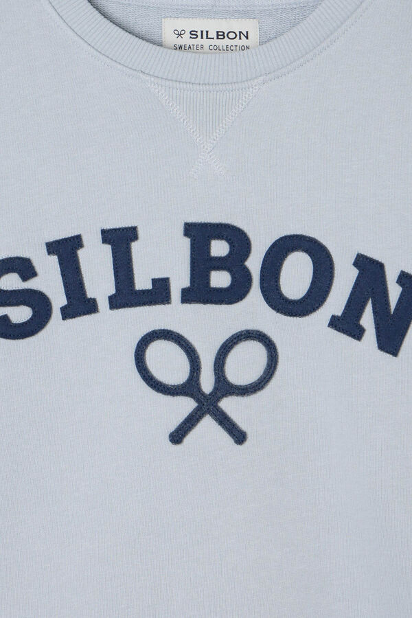 Silbon Sudadera logo raqueta media Azul