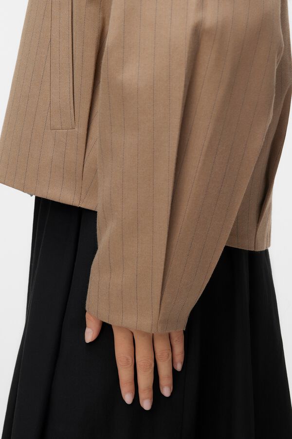 Vero Moda Blus&atilde;o de risca de giz Castanho