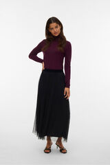Vero Moda Tule midi de saia  Preto