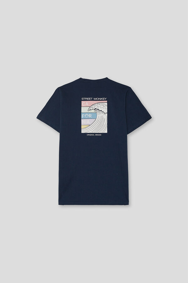 Street Monkey T-shirt manga curta Azul