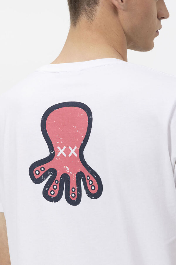 elPulpo Camiseta com logo triplo Branco