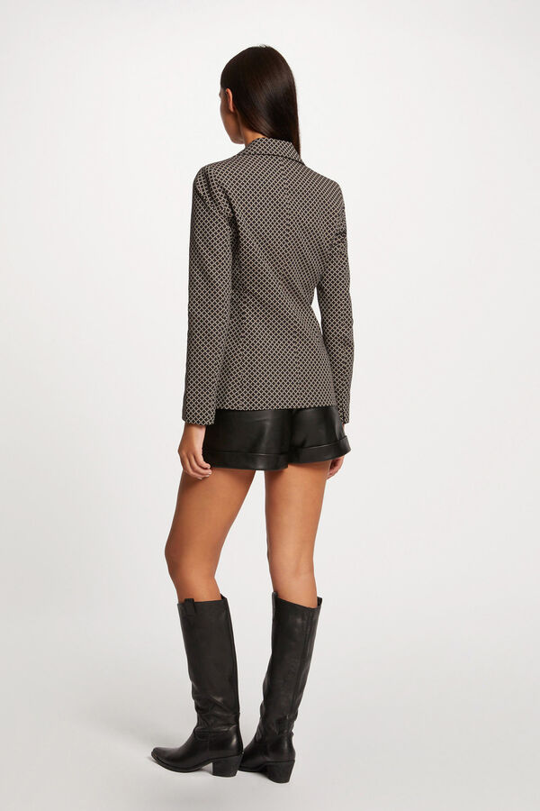 Morgan Chaqueta city estampado geom&eacute;trico Negro