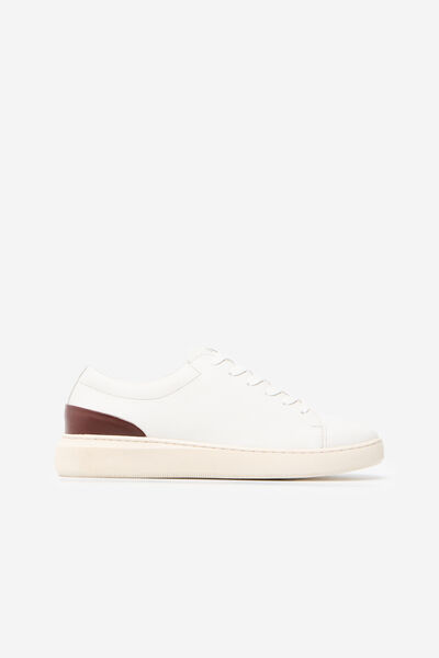 Cortefiel leather sneaker White