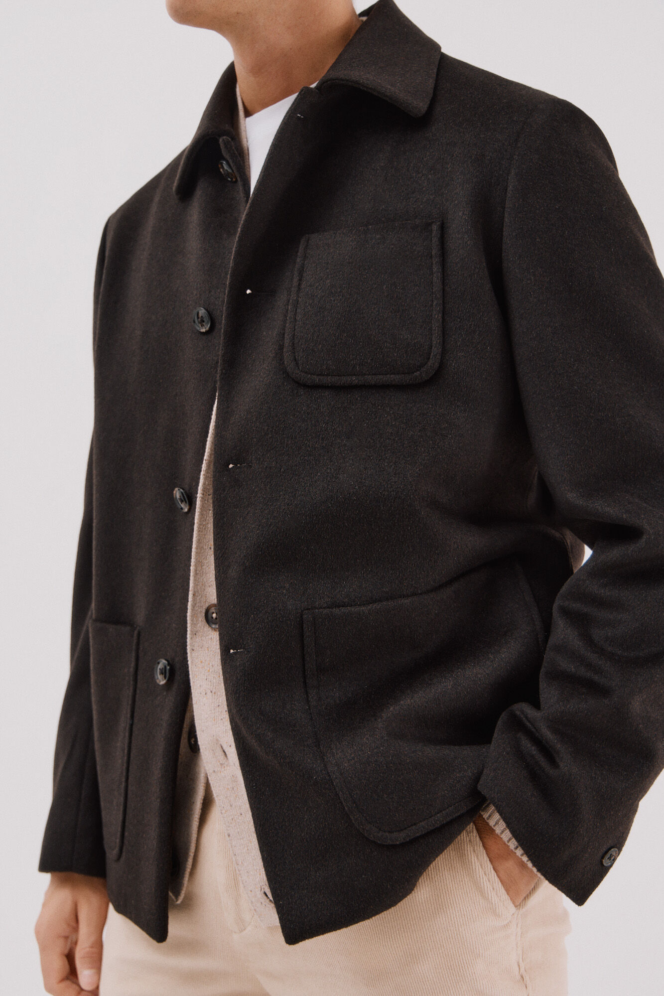 Cortefiel Wool buttons -down overshirt 