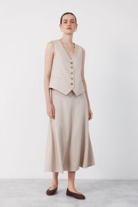 Cortefiel Flared skirt with belt