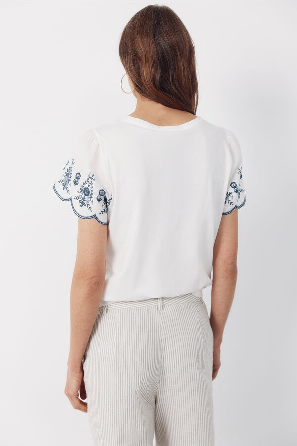 Cortefiel Manga com mangas bordado Azul