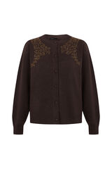 Cortefiel Embroidered bead jacket Brown