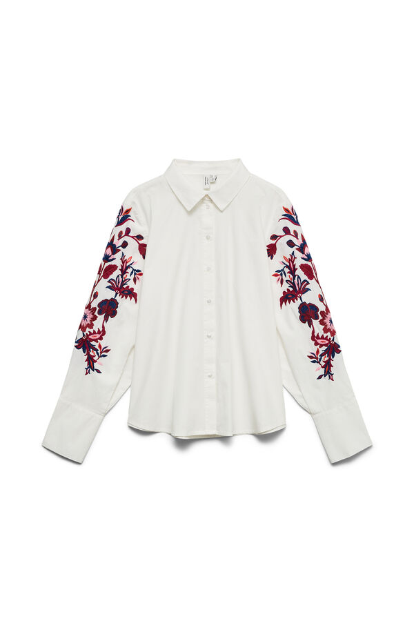 Vero Moda Camisa com bordado nas mangas Branco