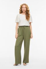 Vila Short sleeve openwork top White