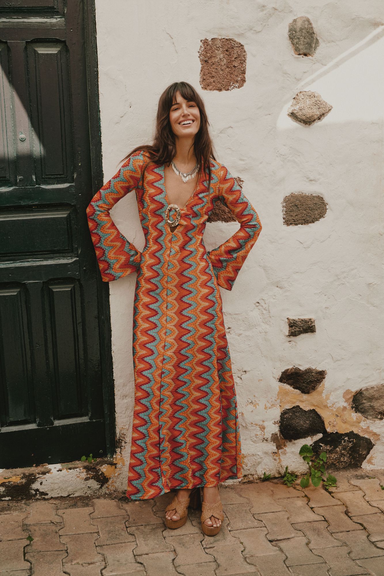Slowlove Vestido estructura multicolor