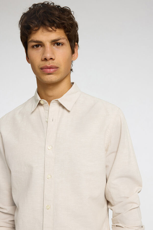 Selected Camisa de lino Slim Fit Verde