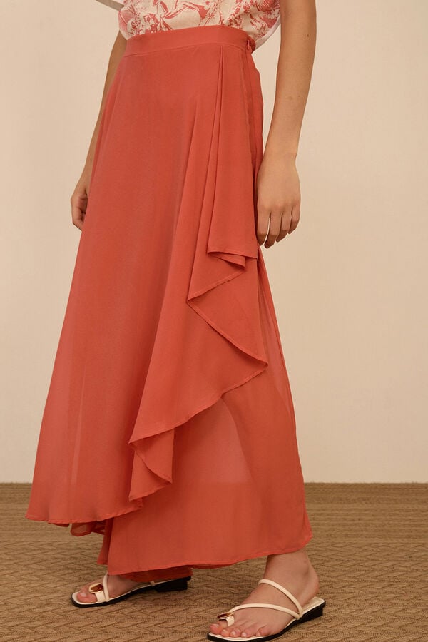 Meisie Saia-cal&ccedil;&atilde;o em gaze Vermelho