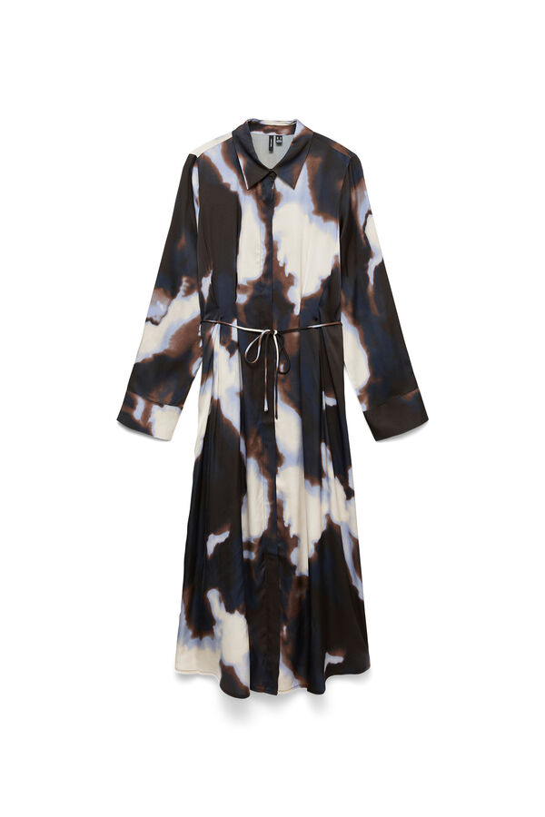 Vero Moda Vestido camiseiro comprido Castanho