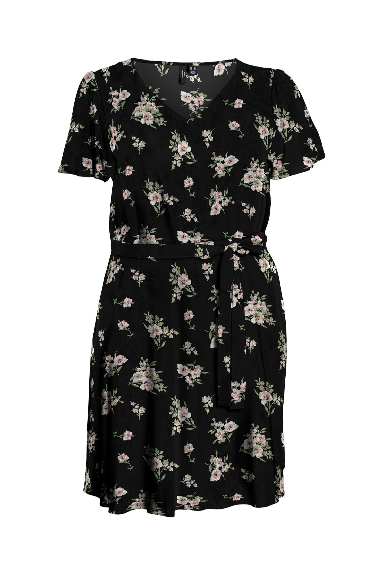 Vero Moda Curve Vestido curto decote em bico tamanho grande