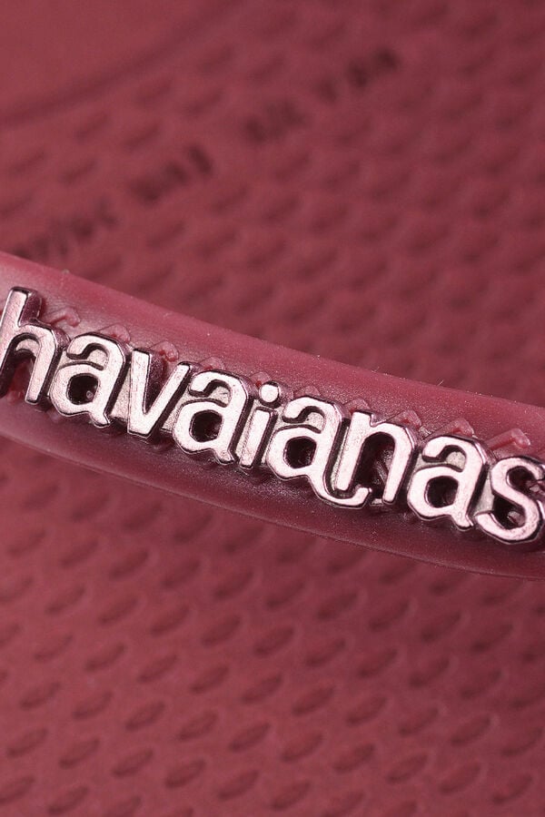 Havaianas Slim Square Logo Metallic Vermelho