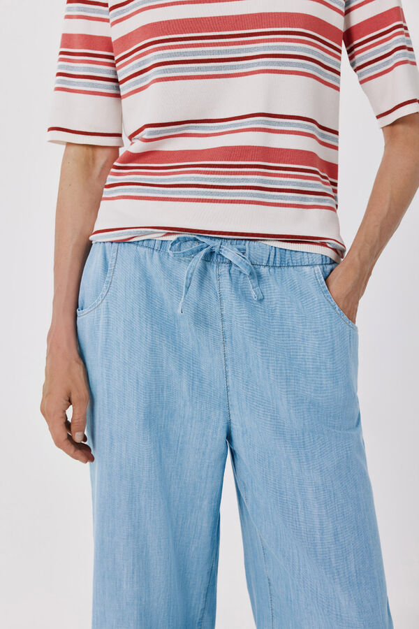 Cortefiel Chambray pyjama trousers Blue