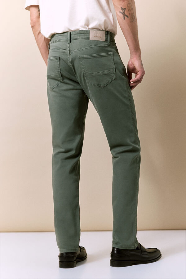 OOTO Cal&ccedil;as de 5 bolsos slim coloridas Verde