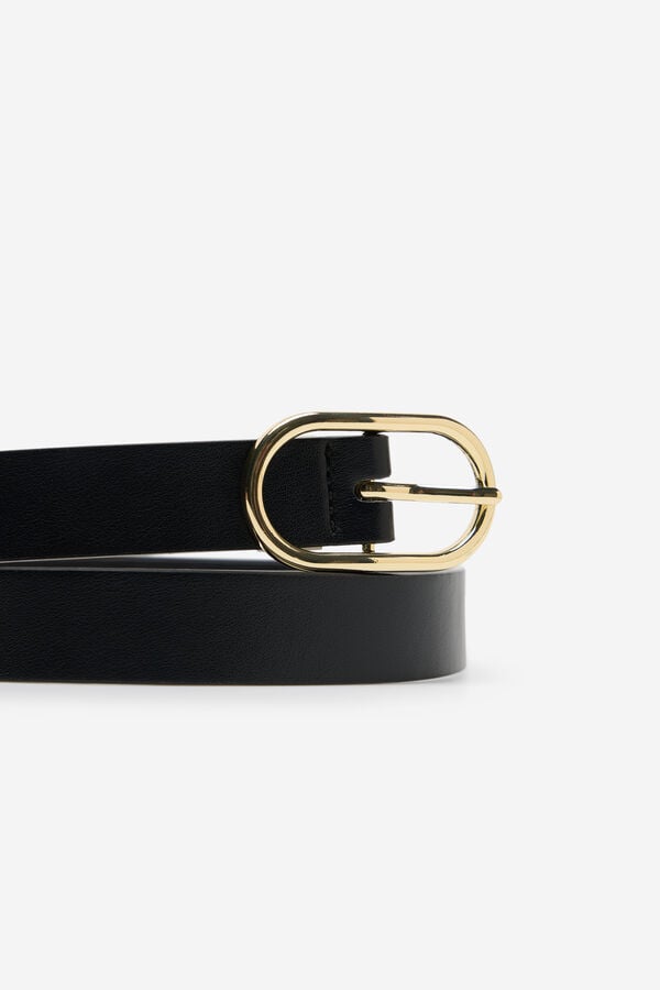Cortefiel Classic PU belt Black