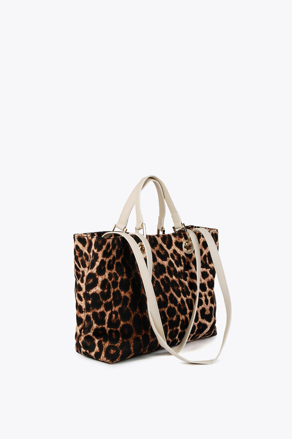 Lola Casademunt Bolso shopper animal print Estampado marrón