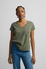 Silbon T-shirt bolso raquete Verde