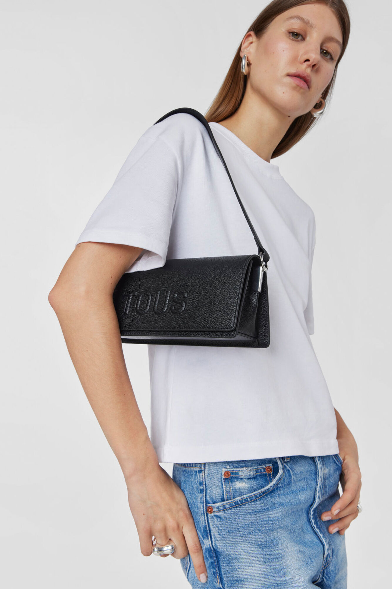 Bolso baguette negro TOUS La Rue Complementos de mujer Cortefiel